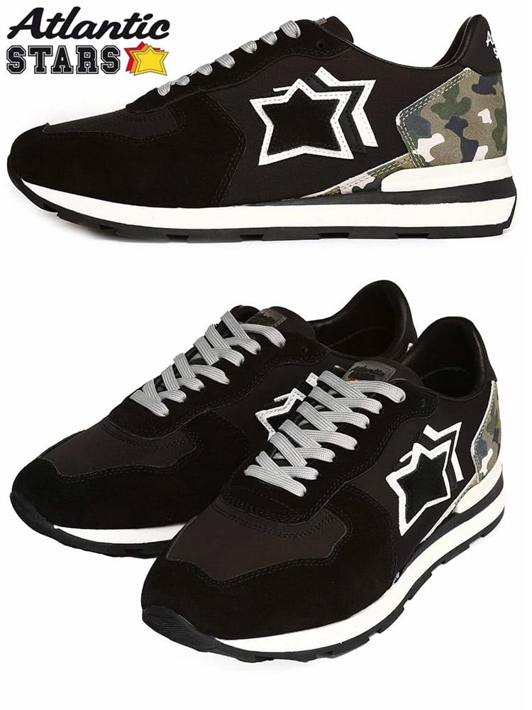 アトランティックスターズ メンズ スニーカー Atlantic STARS ブランド シューズ 靴 ローカット 迷彩 スター ANTEVO ASANTEVOBBMB