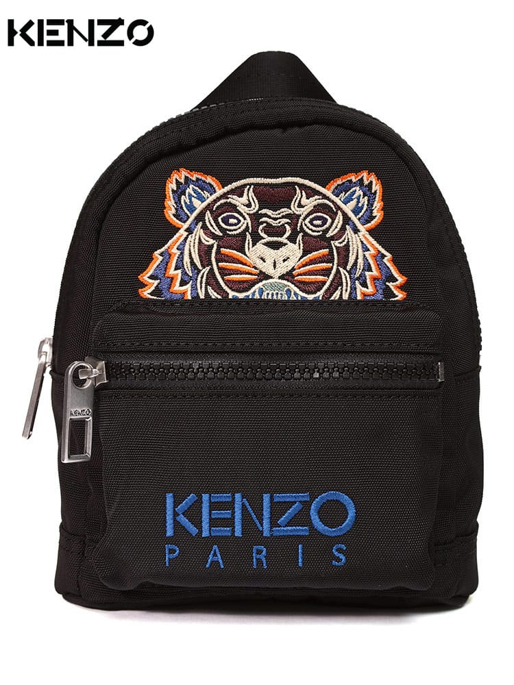 ケンゾー レディース バッグ KENZO ブランド リュック バックパック 鞄 ミニリュック ロゴ 刺繍 タイガー ミニ 黒 クロ KZLFA65SF301F20