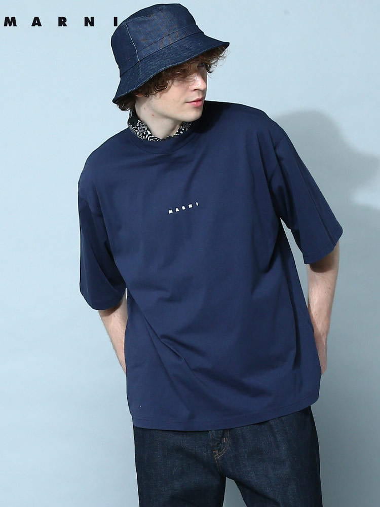 MARNI (マルニ) ミニロゴ クルーネック 半袖 Tシャツ 【春夏新作 
