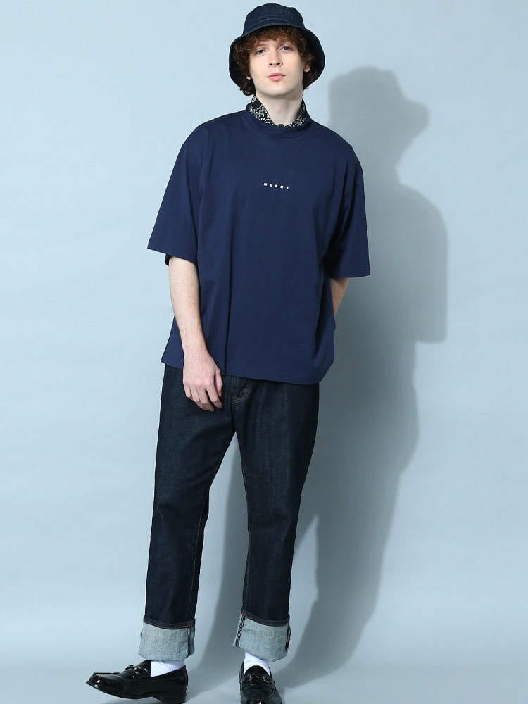 MARNI (マルニ) ミニロゴ クルーネック 半袖 Tシャツ 【春夏新作 
