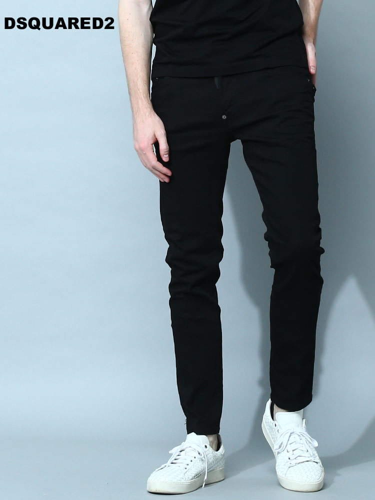 DSQUARED2  ディースクエアード  ボタンフライ ジーンズ SKATER スケーター デニム 黒 ストレッチ 【春夏新作】 D2LB1282S30730 ブランド
