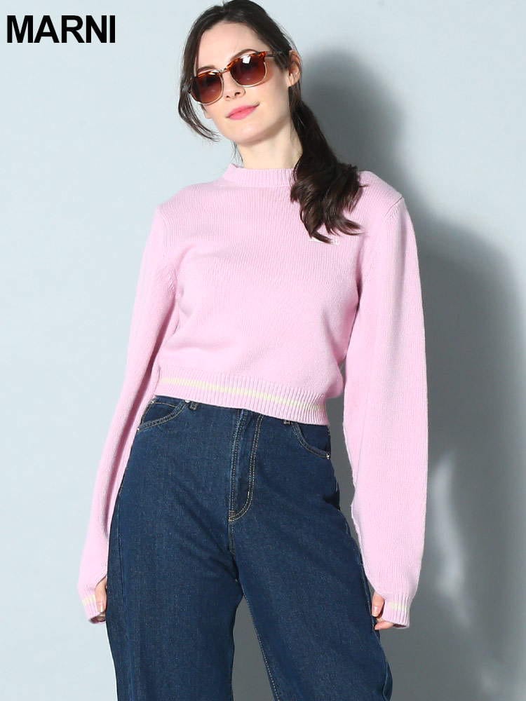 MARNI (マルニ) ロゴワンポイント クルーネック セーター MALGCMD0402Q0 レディース