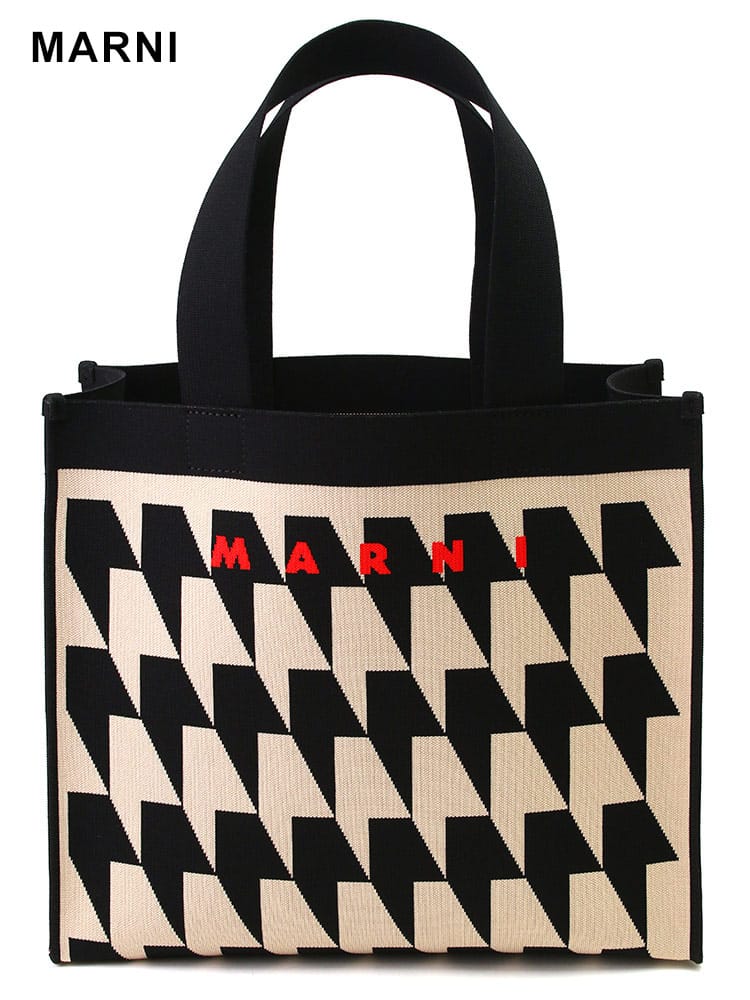 MARNI マルニ 千鳥格子 ジャカード トートバッグ TOTE MEDIUM ブランド レディース MASHMQ0045A2