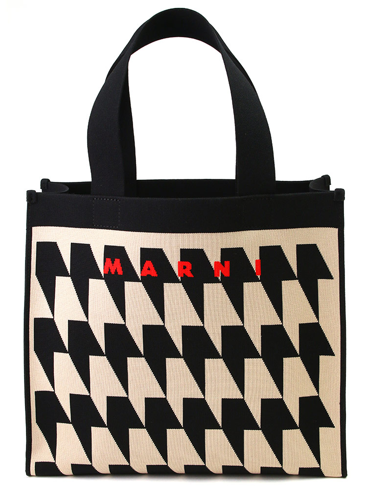 MARNI マルニ 千鳥格子 ジャカード トートバッグ TOTE MEDIUM ブランド レディース MASHMQ004【サカゼン公式通販】