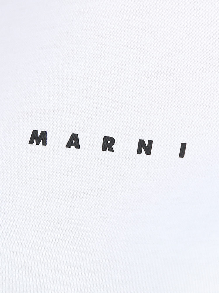 MARNI (マルニ) オーガニックコットン ミニロゴ クルーネック 半袖 T ...