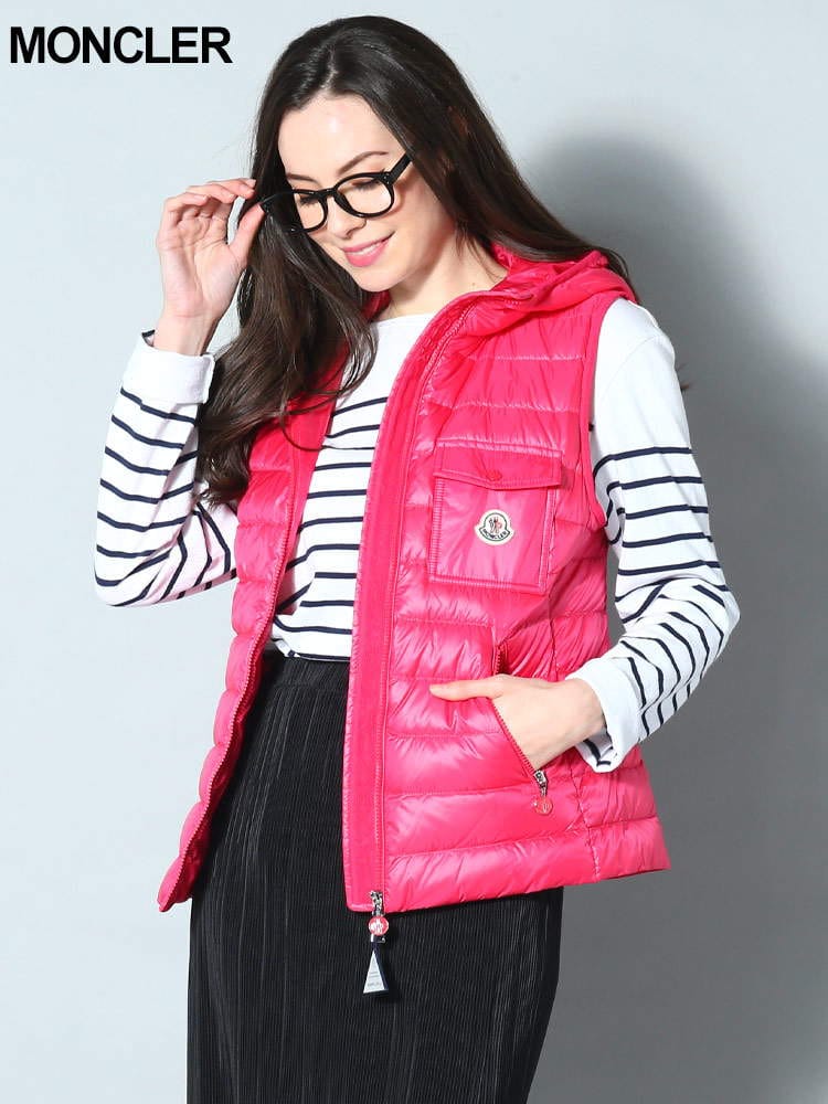 MONCLER (モンクレール) フード フルジップ ダウンベスト Glygos MCLGLYGOS3 レディース