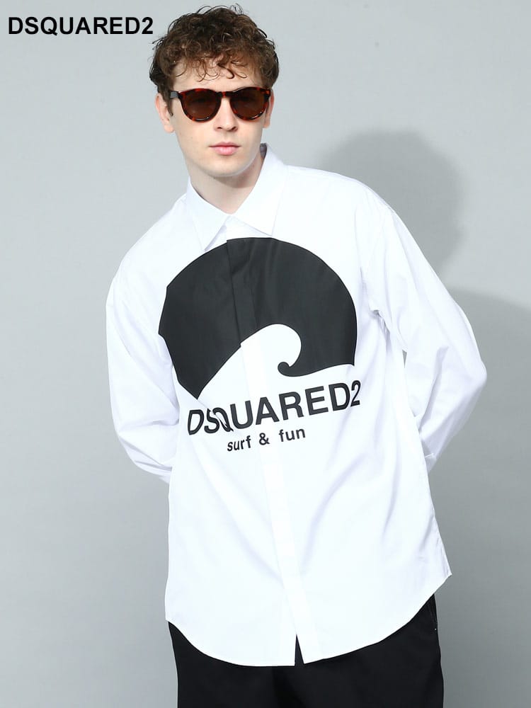 DSQUARED2 (ディースクエアード) フロントプリント 長袖 シャツ D2DM0686S36275 ブランド メンズ