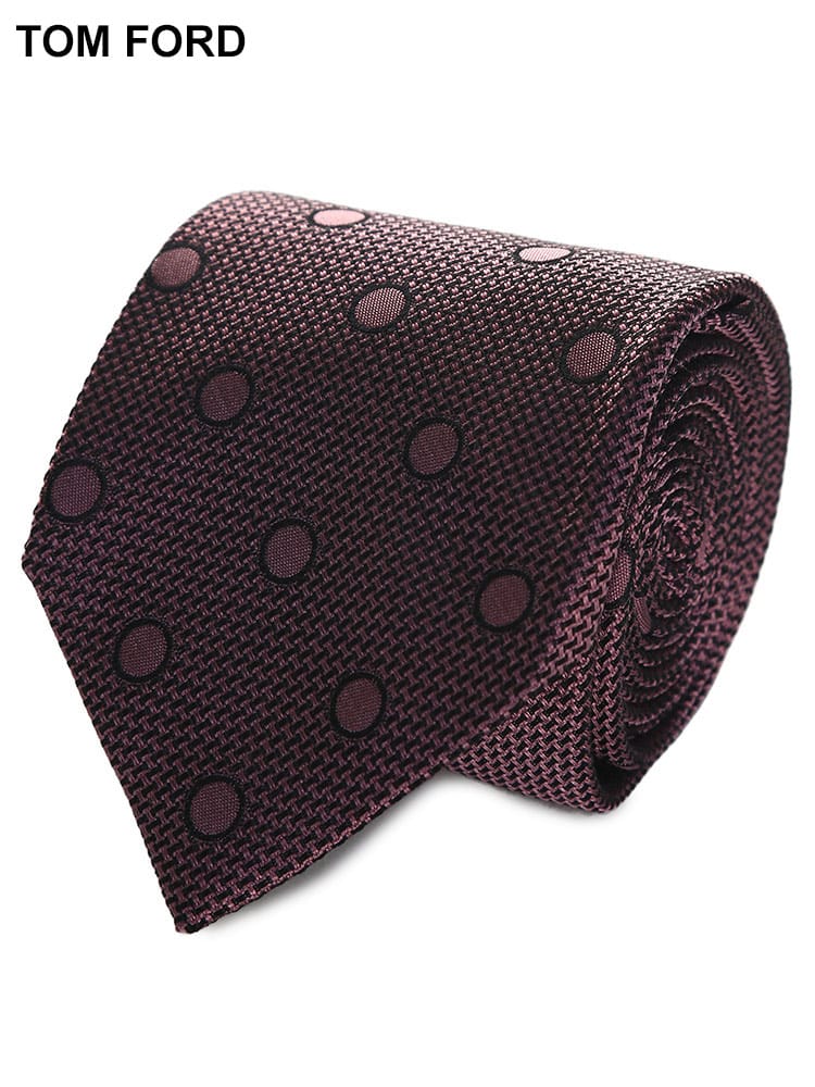 TOM FORD (トムフォード) シルク100％ ドット ネクタイ メンズ ブランド TFSTE001SPP13