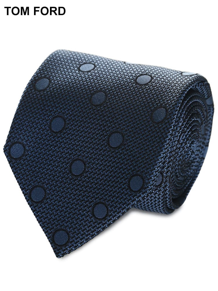 TOM FORD (トムフォード) シルク100％ ドット ネクタイ メンズ ブランド TFSTE001SPP13