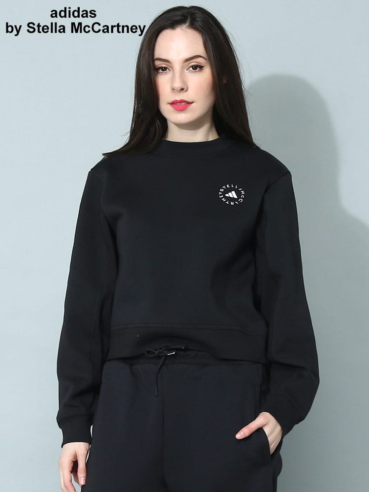 adidas by Stella McCartney (アディダス バイ ステラマッカートニー) ロゴ クルーネック トレーナー ADSMLHR9172 レディース ブランド