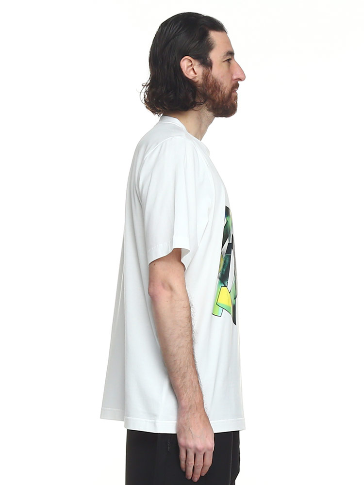 Y-3 (ワイスリー) マルチロゴ クルーネック ルーズ 半袖 Tシャツ 