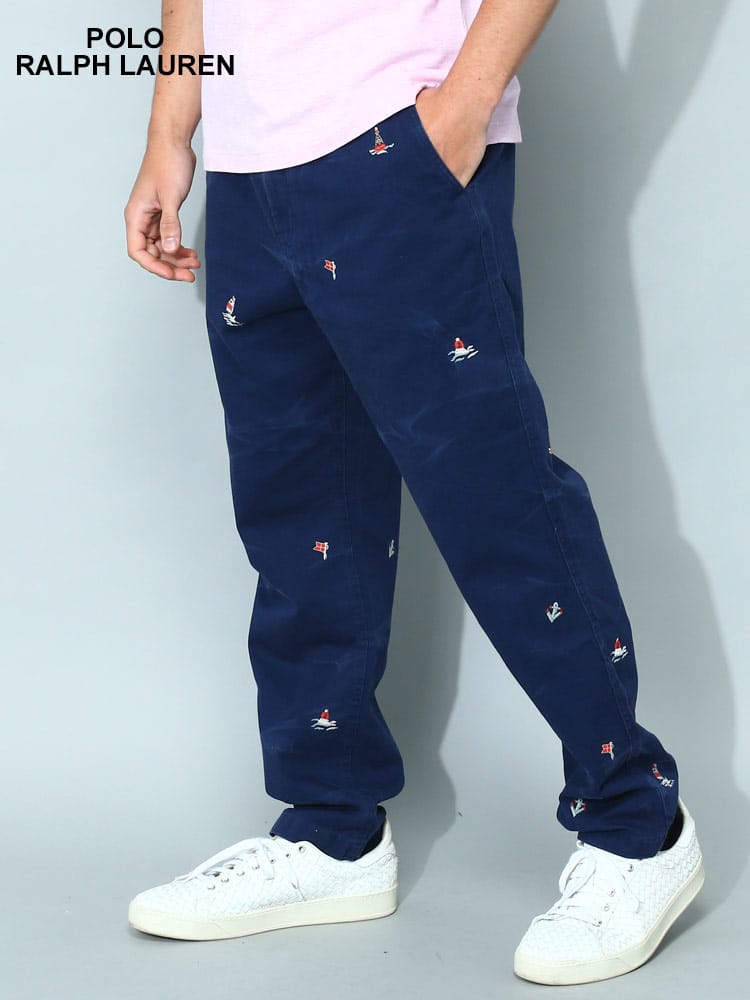 POLO RALPH LAUREN (ポロラルフローレン) 綿100％ 総柄 カジュアルパンツ メンズ ブランド RL710900061