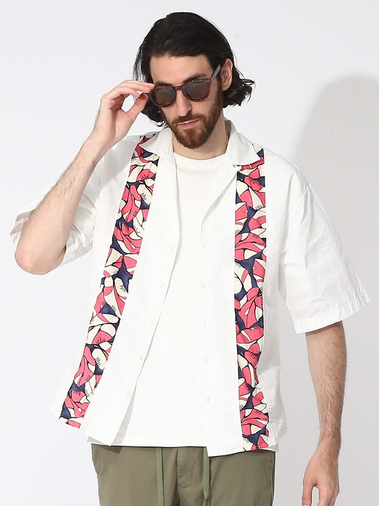 DSQUARED2 (ディースクエアード) ボタニカルライン オープンカラー 半袖 シャツ D2DM0603S76639 メンズ ブランド