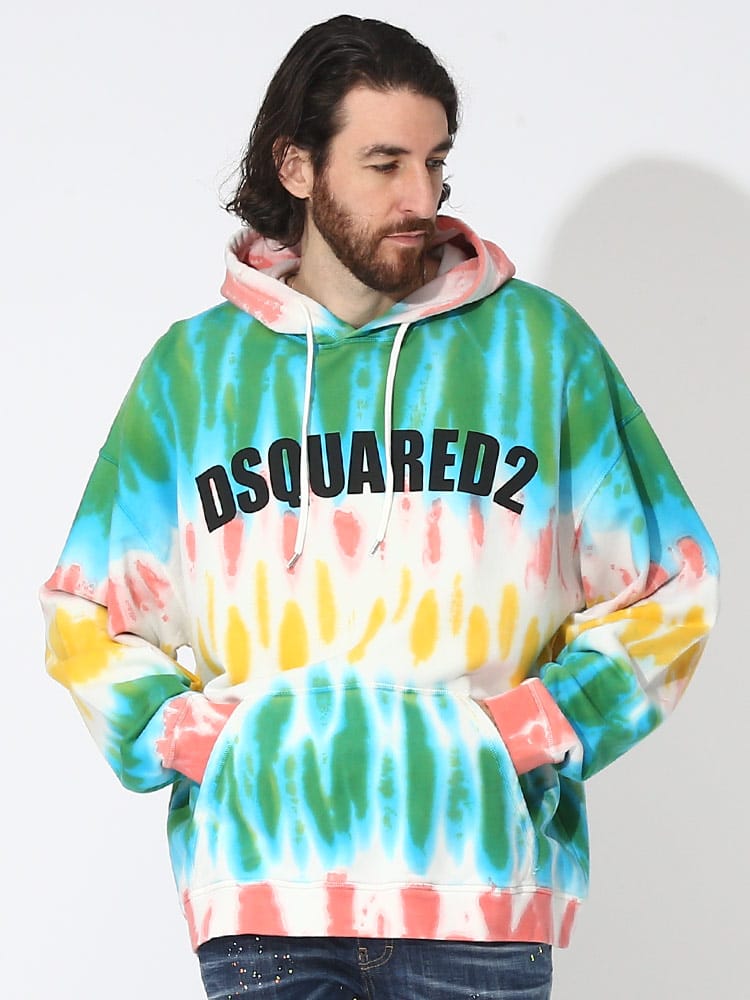 DSQUARED2 (ディースクエアード) タイダイ柄 プルオーバー パーカー D2GU0567S25539 メンズ ブランド