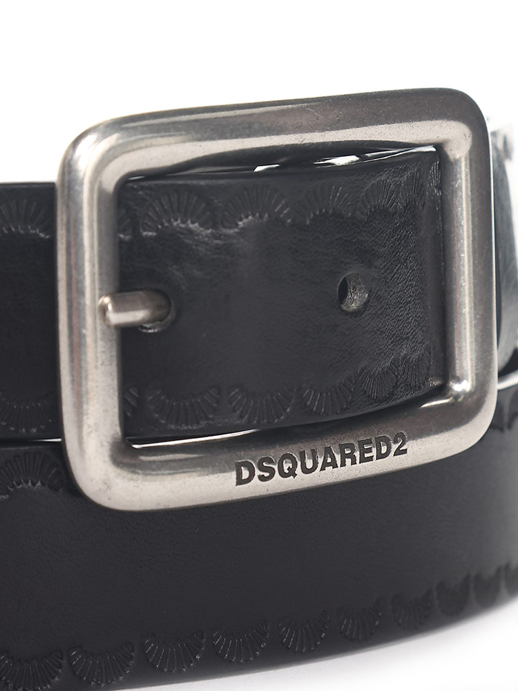 オンラインストア限定】 DSQUARED2 (ディースクエアード) レザー ロゴバックル ベルト D2BEM04661【サカゼン公式通販】