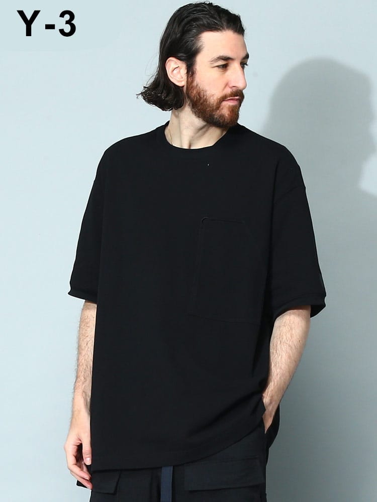 Y-3 (ワイスリー) ポケット クルーネック 半袖 Tシャツ CREPE POCKET TEE Y3H63083 メンズ ブランド