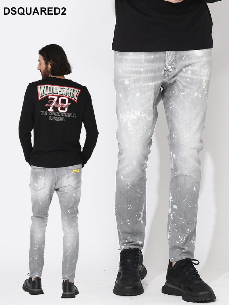 DSQUARED2 (ディースクエアード) ボタンフライ ジーンズ Relax Long 