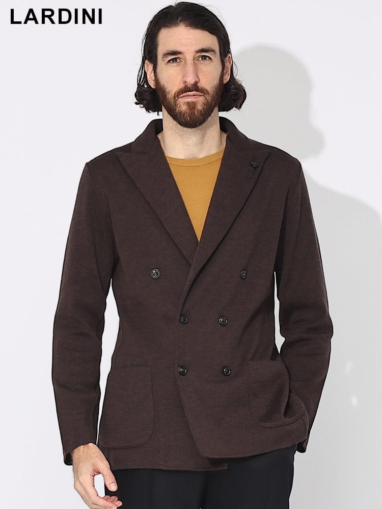 LARDINI (ラルディーニ) ウール ダブル ニットジャケット 