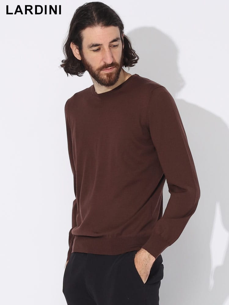 LARDINI (ラルディーニ) ウール クルーネック ニット LDMML260IT61020 ブランド メンズ 男性 トップス