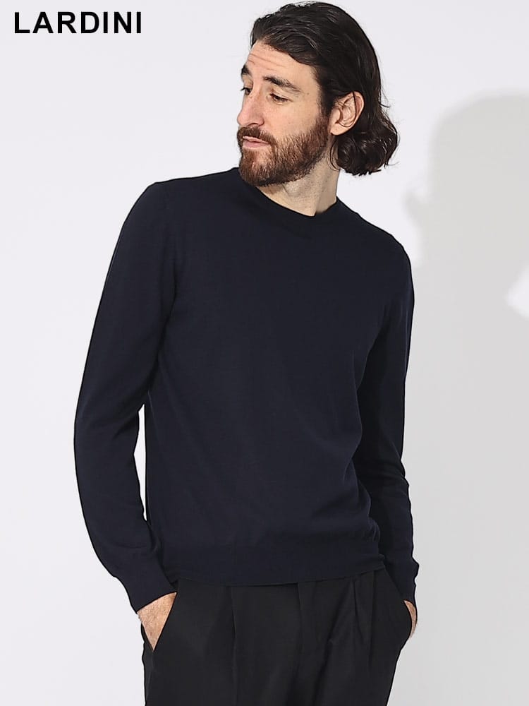 LARDINI (ラルディーニ) ウール クルーネック ニット LDMML260IT61020 