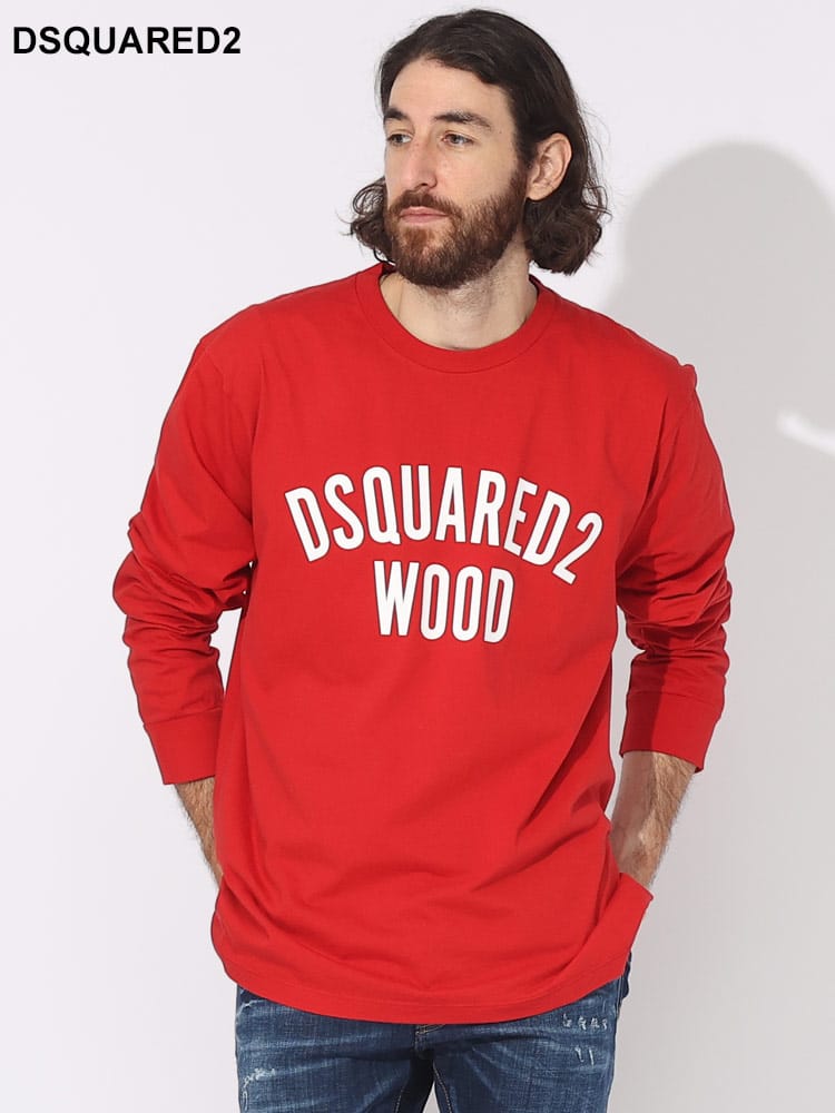 DSQUARED2 (ディースクエアード) ロゴプリント クルーネック 長袖 Tシャツ D2GD1317S20694 ブランド メンズ 男性 トップス