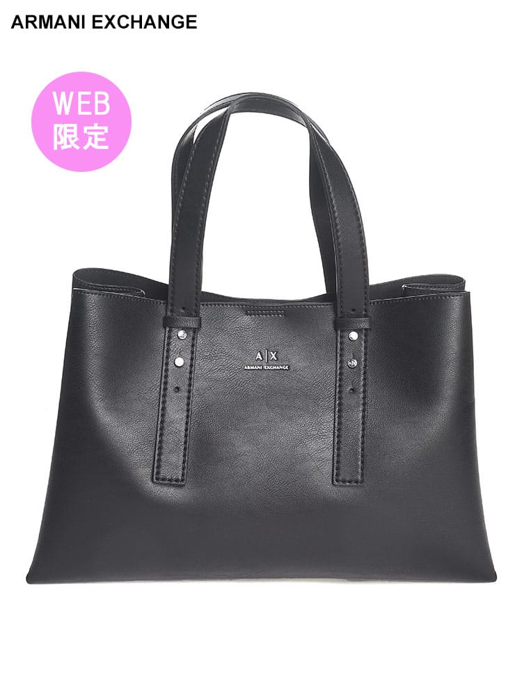 【オンラインストア限定】 ARMANI EXCHANGE (アルマーニ エクスチェンジ) ロゴプリント ボックストートバッグ AEL942941CC749 ブランド レディース バッグ 鞄
