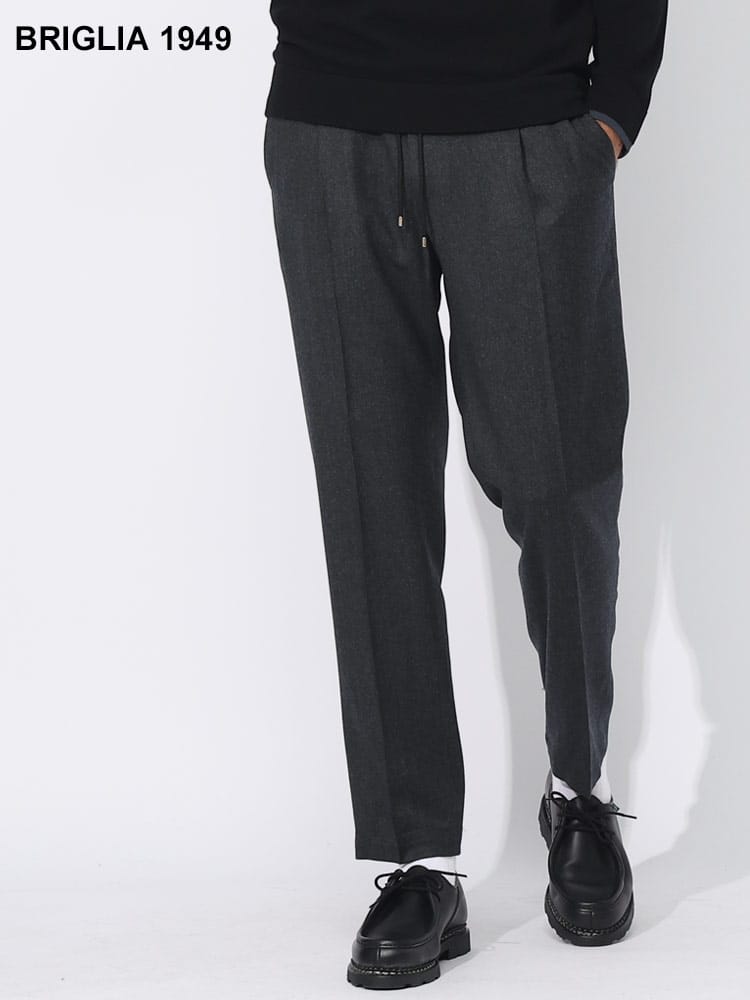 BRIGLIA 1949 (ブリリア) ウール ウエストコード ジョガーパンツ WIMBLEDON BRIWIWBLE423129 ブランド メンズ 男性 ボトムス