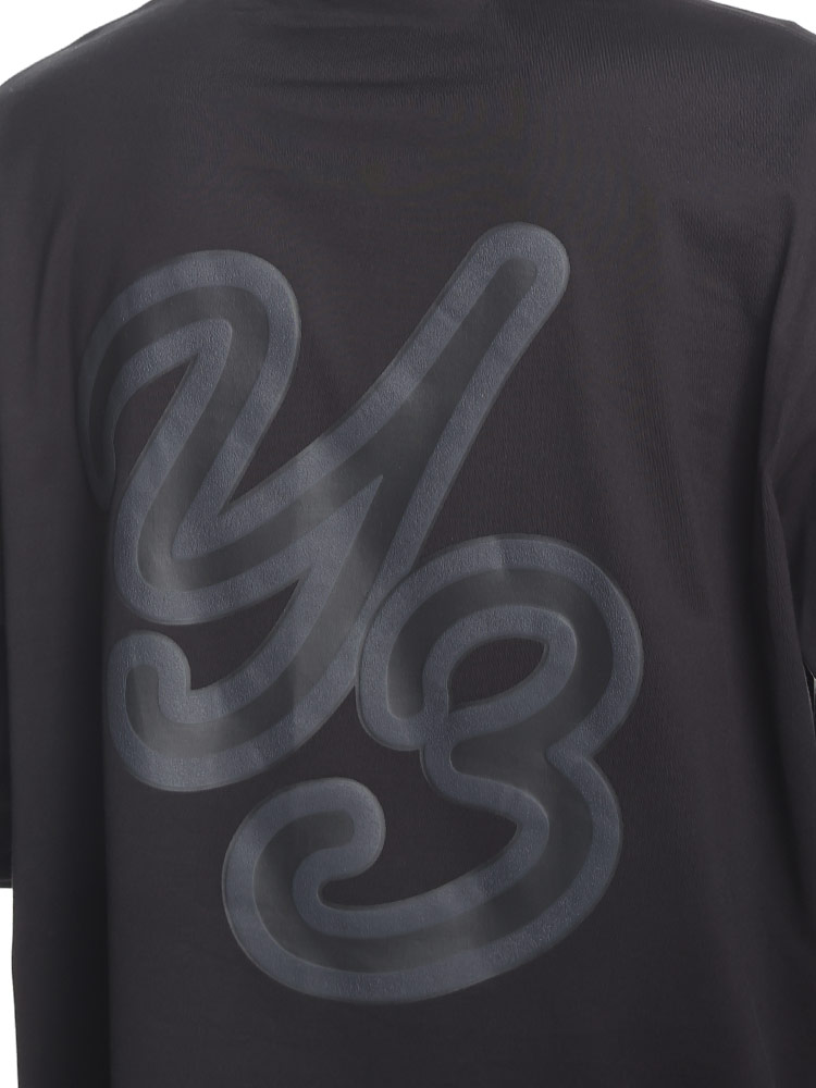 Y-3 (ワイスリー) バックプリント クルーネック 長袖 Tシャツ GFX LS 