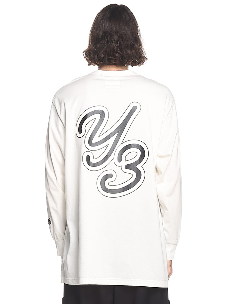 Y-3 (ワイスリー) バックプリント クルーネック 長袖 Tシャツ GFX LS TEE Y3IQ2147 ブランド 【サカゼン公式通販】