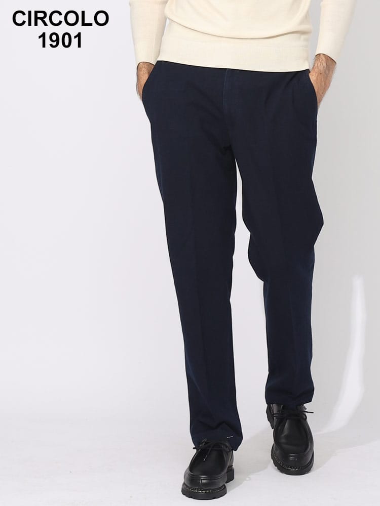 CIRCOLO 1901 (チルコロ1901) ストレッチコットン デニム ノータック パンツ CICN4060 ブランド メンズ 男性 ボトムス