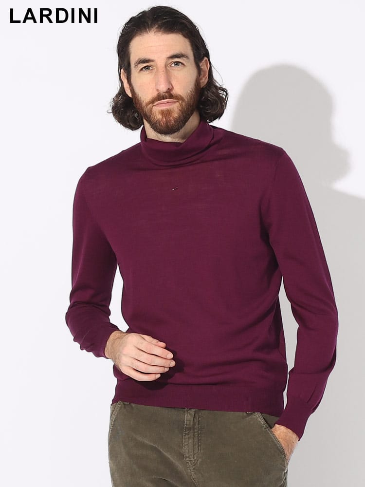 LARDINI (ラルディーニ) 無地 タートルネック ニット LDMML261IT61020 ブランド メンズ 男性 トップス