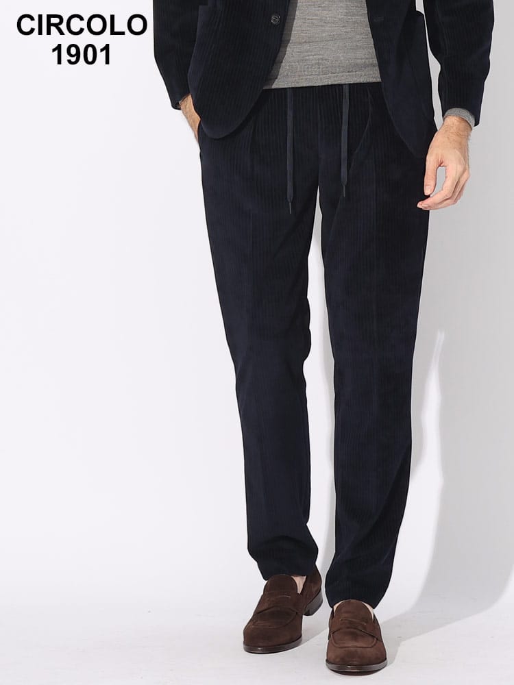 CIRCOLO 1901 (チルコロ1901) コーデュロイ ノータック パンツ CICN4043 ブランド メンズ 男性 ボトムス