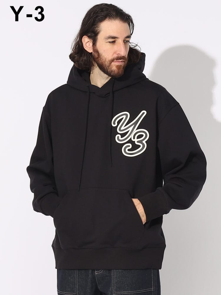 Y-3 (ワイスリー) BIGロゴ プルオーバー パーカー GFX HOODIE Y3IT7523 