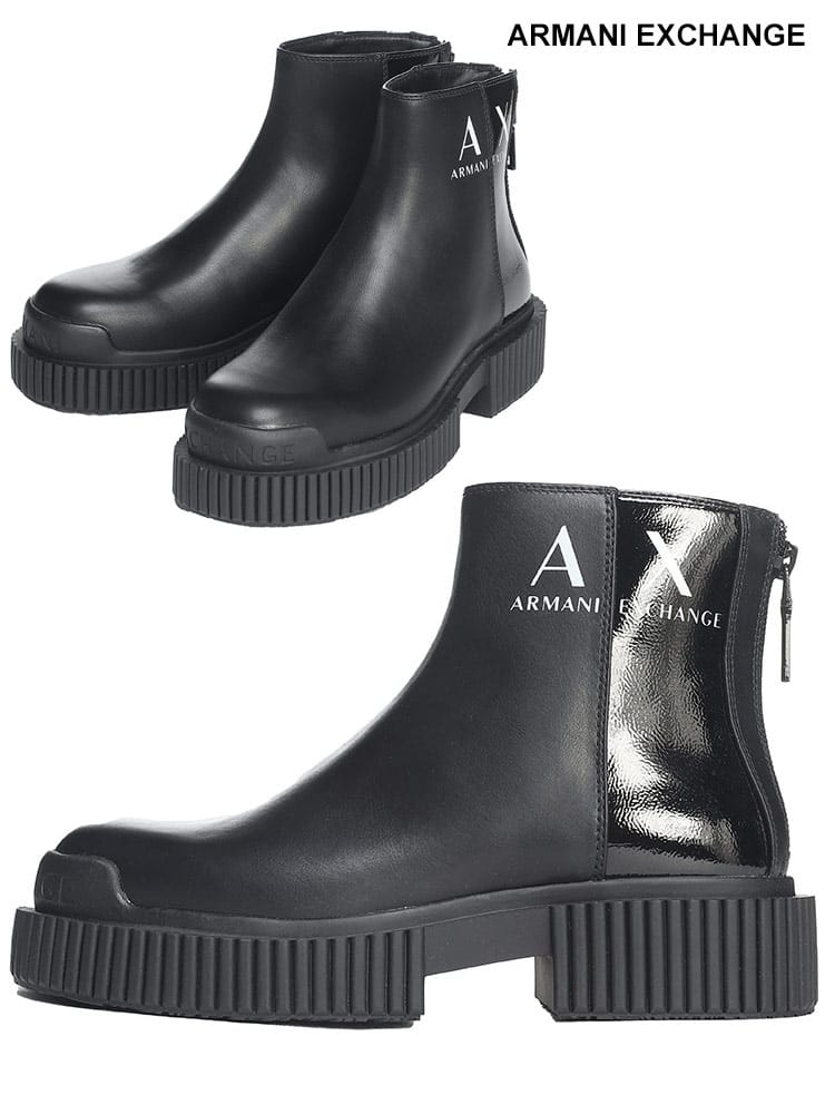 ARMANI EXCHANGE (アルマーニ エクスチェンジ) 異素材 ロゴ ショート 