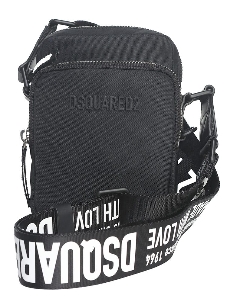 DSQUARED2 (ディースクエアード) ロゴストラップ ショルダーバッグ 