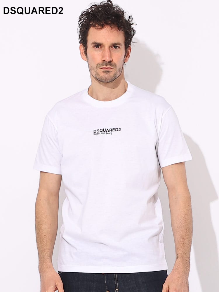 DSQUARED2 (ディースクエアード) ロゴプリント クルーネック 半袖 T 