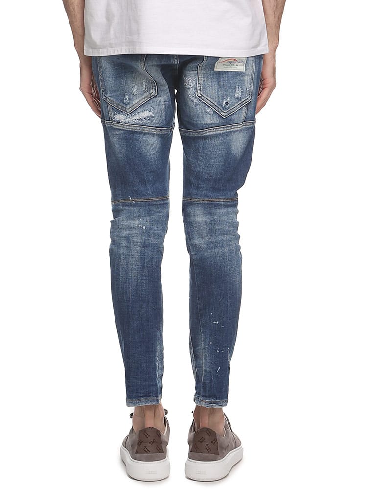 DSQUARED2 (ディースクエアード) ダメージ ボタンフライ タイディ 