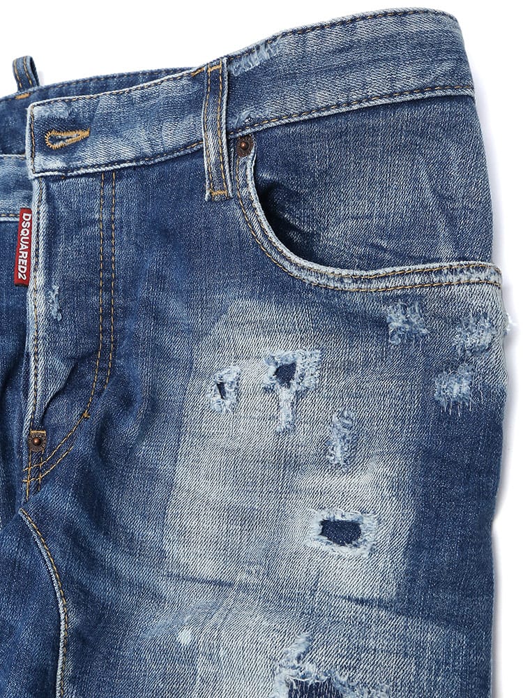 DSQUARED2 (ディースクエアード) ダメージ ボタンフライ タイディ 
