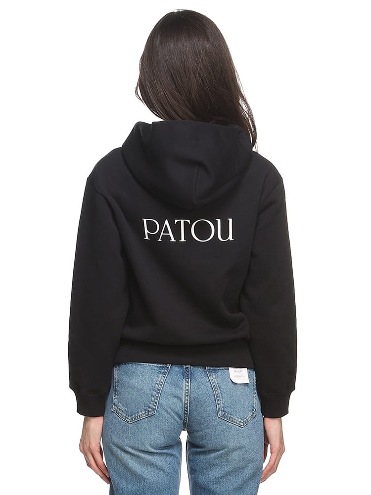 PATOU (パトゥ) 裏起毛 オーガニックコットン バックロゴ ジップアップ 