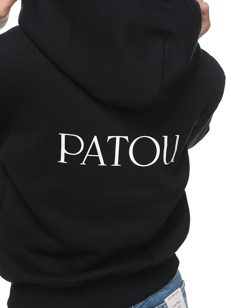 PATOU (パトゥ) 裏起毛 オーガニックコットン バックロゴ ジップアップ 