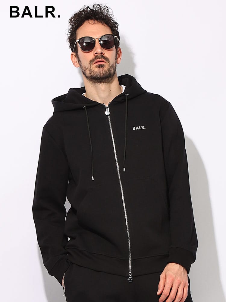 BALR. (ボーラー) コットン メタルロゴ フルジップ パーカー Q-SERIES 