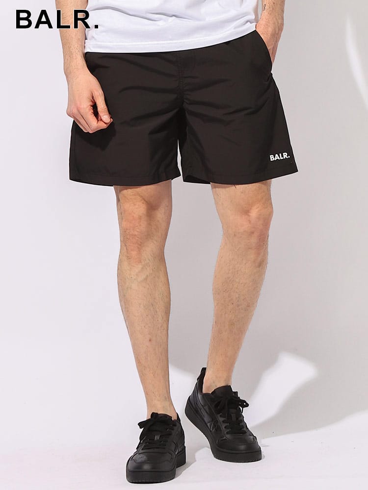 BALR.  (ボーラー) ワンポイントロゴ 無地 ウエストコード メッシュインナー付き スイムショーツ BA14511033 ブランド メンズ 男性 ボトムス 水着