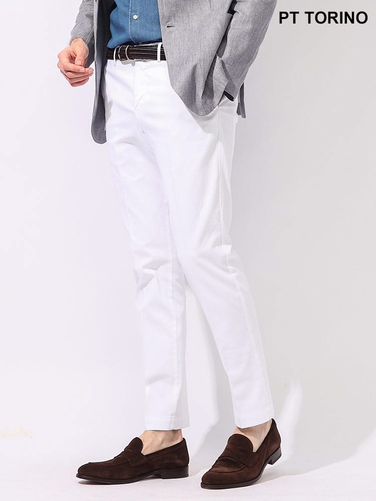 PT TORINO (ピーティートリノ) ストレッチ コットン マスターフィット ノータック ロングパンツ