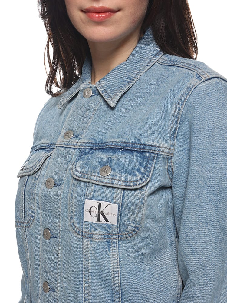 Calvin Klein (カルバンクライン) ダブルポケット クロップド丈 デニム 