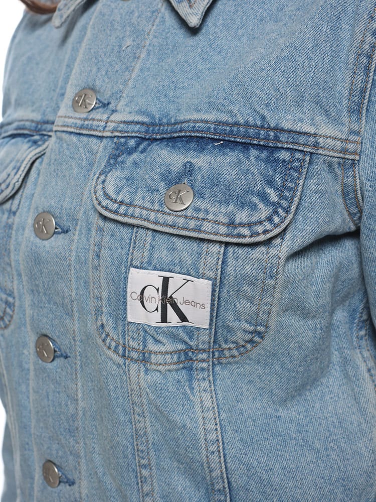 Calvin Klein (カルバンクライン) ダブルポケット クロップド丈 デニム 