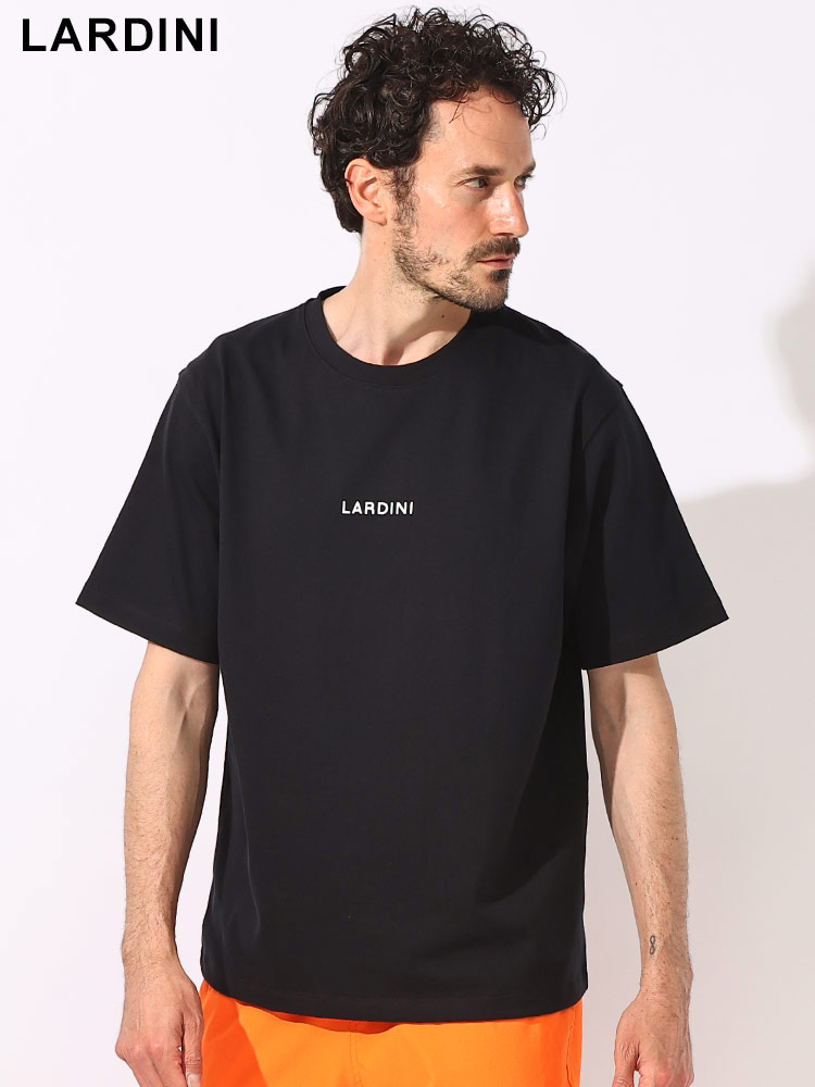 LARDINI (ラルディーニ) コットン100％ ゴシックロゴ クルーネック 