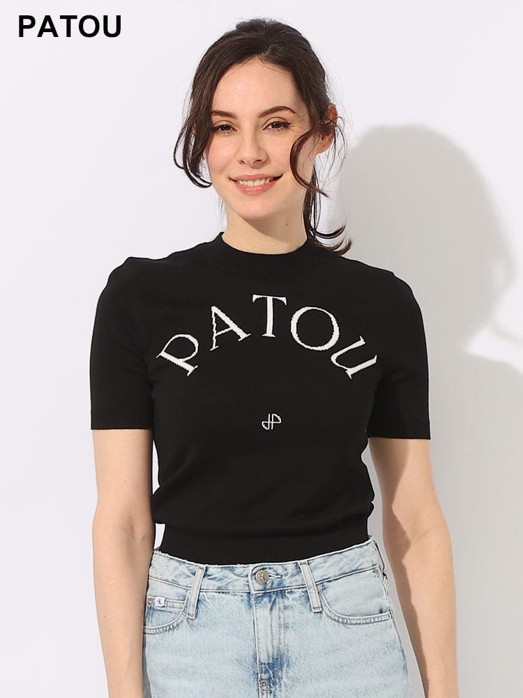 PATOU (パトゥ) エコフレンドリー コットンブレンド ジャガード ニットトップ POKN0688045