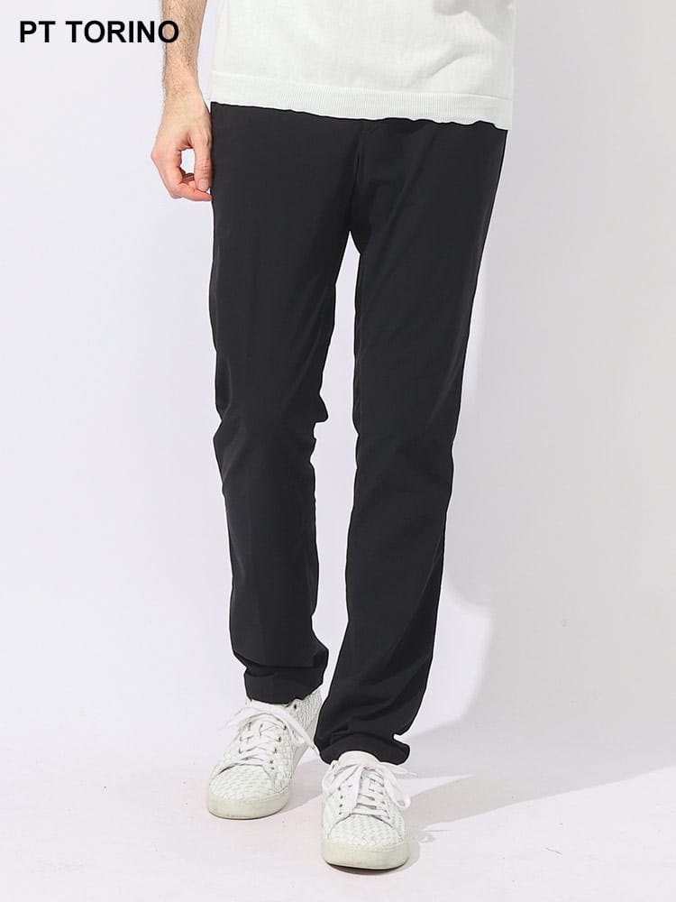 PT TORINO (ピーティートリノ) ストレッチ 無地 ノータック ロングパンツ SLIMFIT PTCOVT01ZCV17 メンズ