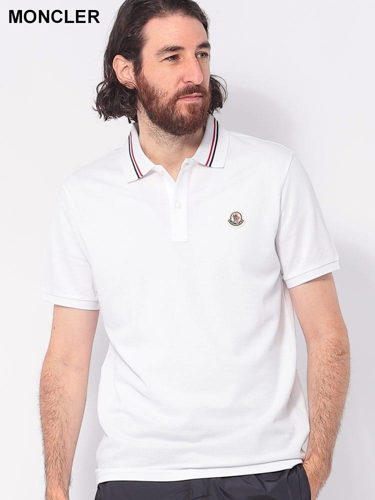 MONCLER (モンクレール) 衿トリコロールライン 半袖 ポロシャツ MC8A0002189A16 メンズ