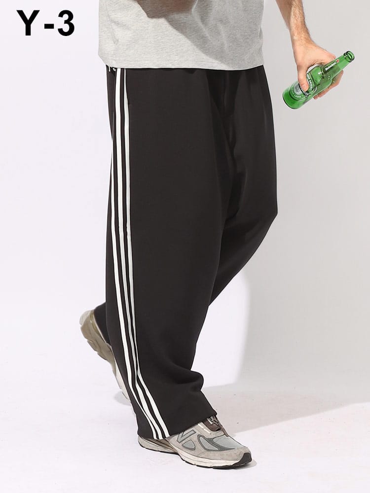 Y-3 (ワイスリー) スリーストライプ ウエストコード ワンタック トラックパンツ Y3IZ3120 メンズ